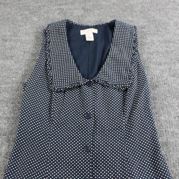 Caroline Constas Dress Women 6 Polka Dot Linen Blend Mini Lined Whimsical Playfu - Picture 5 of 13